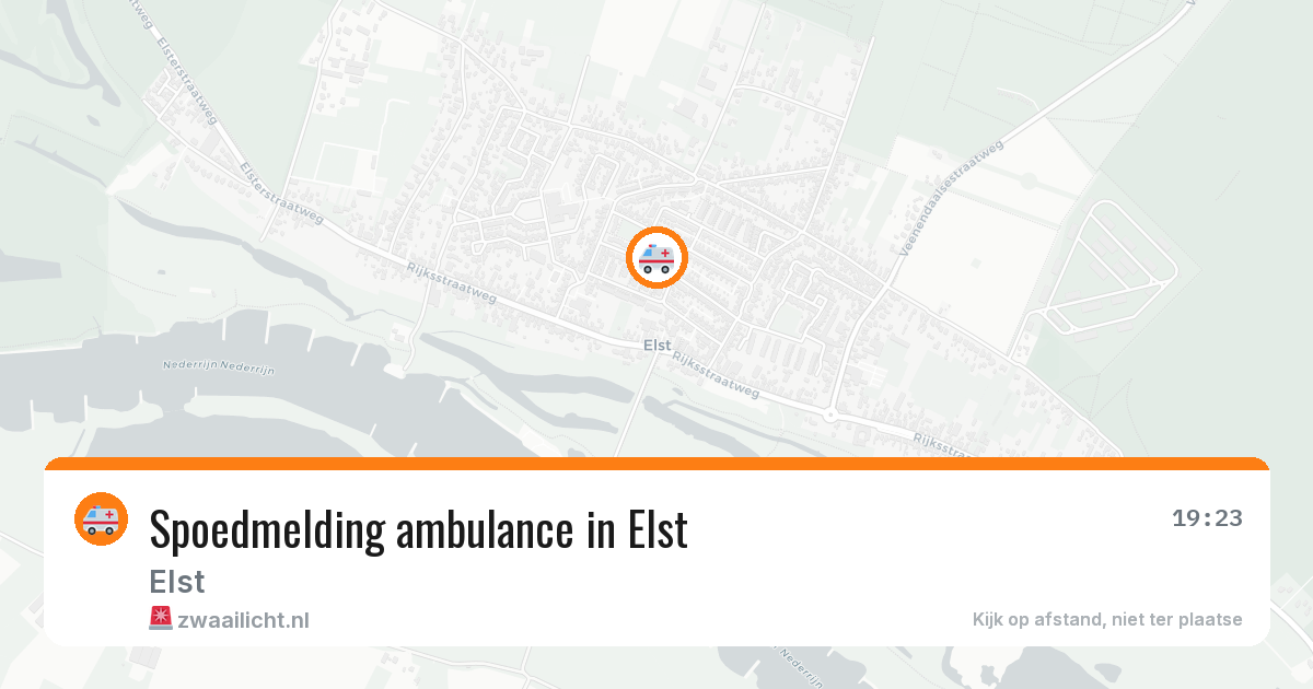 Spoedmelding ambulance in Elst — 7 apr 2026
