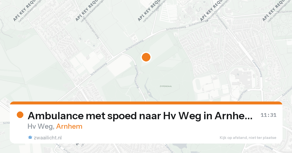 Ambulance met spoed naar Hv Weg in Arnhem — 26 aug 2026