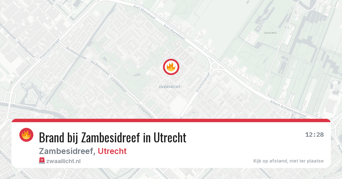 Brand bij Zambesidreef in Utrecht — 26 jun 2026