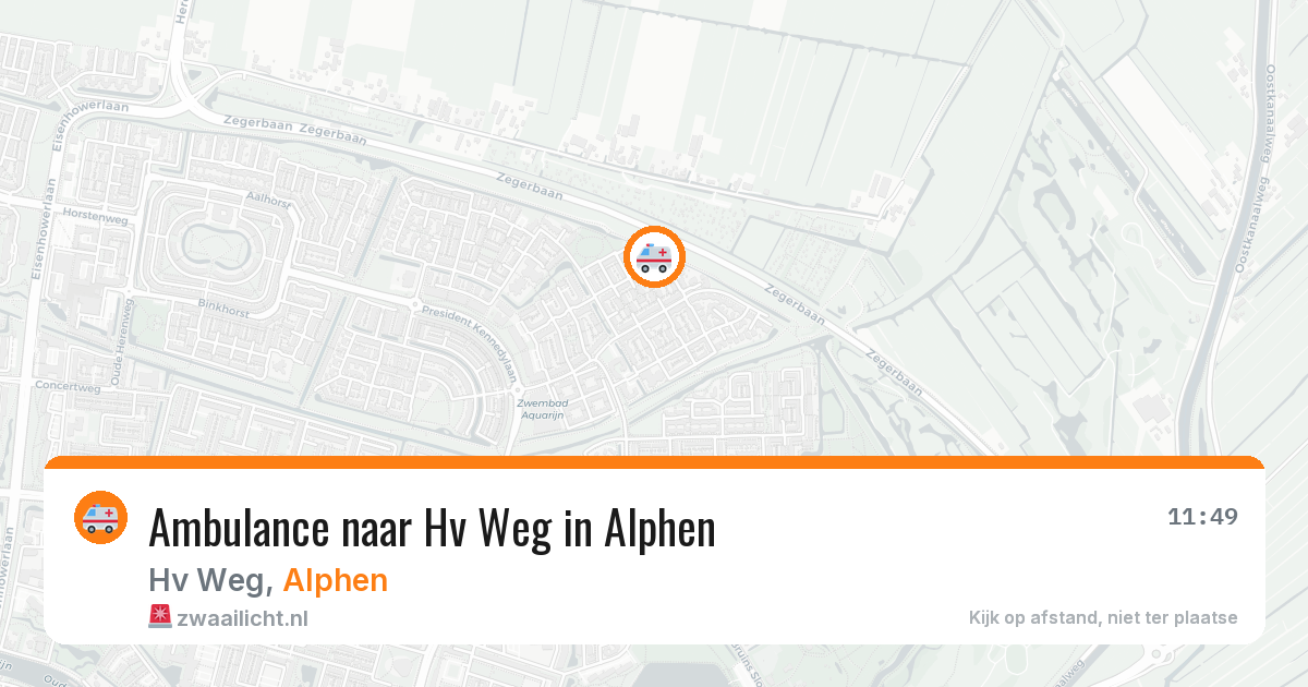 Ambulance naar Hv Weg in Alphen — 27 mrt 2026