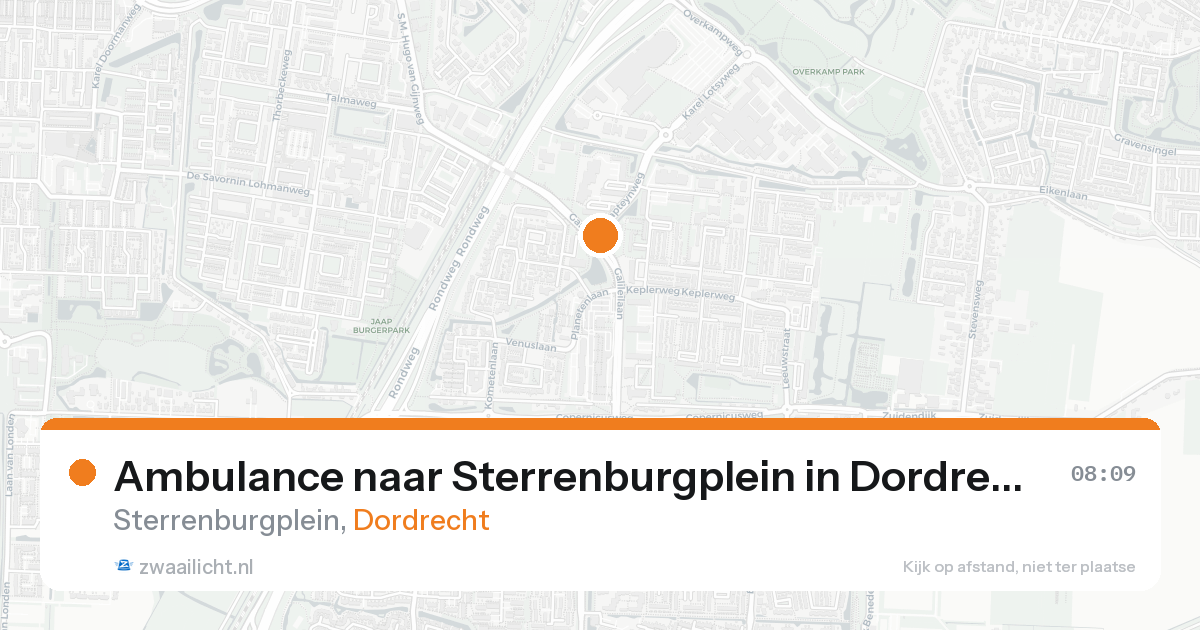 Ambulance naar Sterrenburgplein in Dordrecht — 8 feb 2026