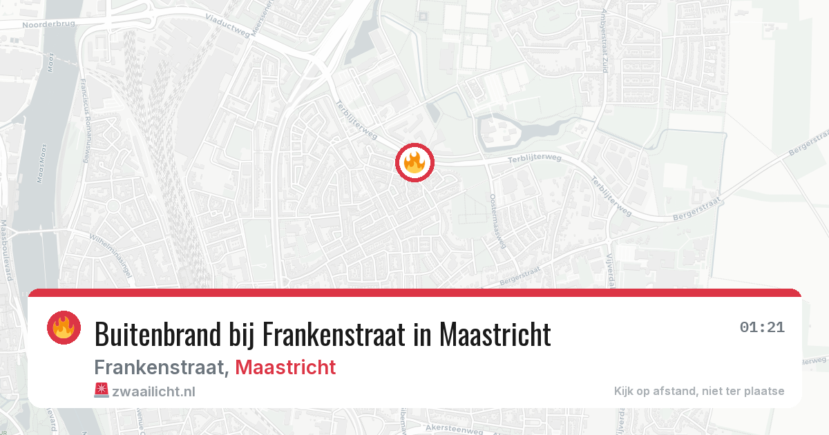 Buitenbrand bij Frankenstraat in Maastricht — 3 jul 2026