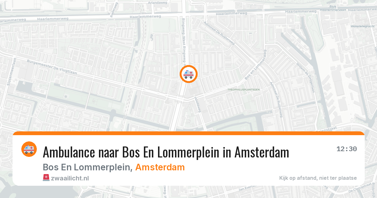 Ambulance naar Bos En Lommerplein in Amsterdam — 19 mei 2026