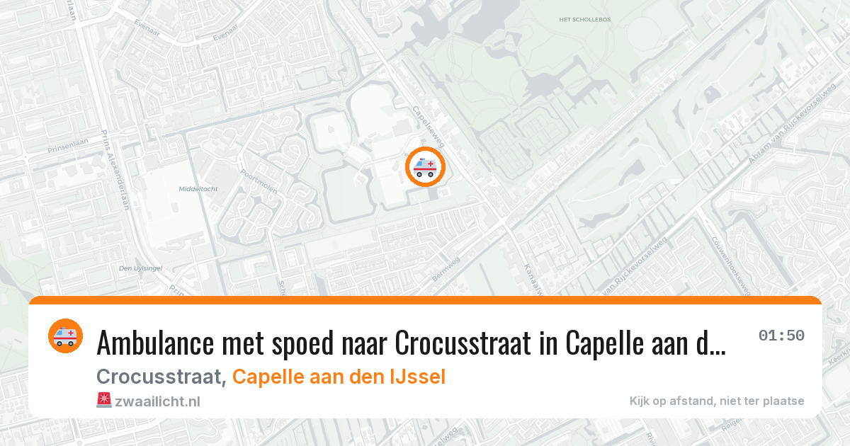 Ambulance met spoed naar Crocusstraat in Capelle aan den IJssel — 21 mei 2026