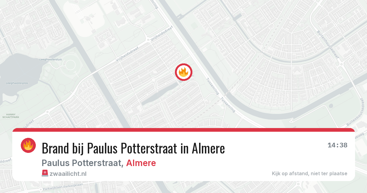 Brand bij Paulus Potterstraat in Almere — 31 mrt 2026