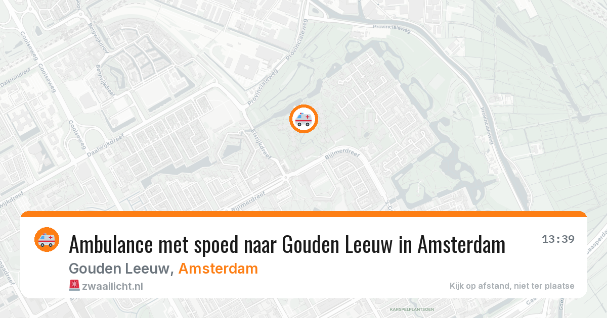 Ambulance met spoed naar Gouden Leeuw in Amsterdam — 2 apr 2026