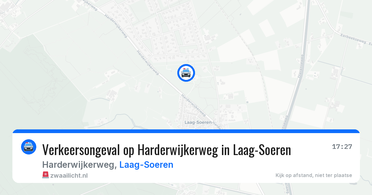 Verkeersongeval op Harderwijkerweg in Laag-Soeren — 28 mei 2026
