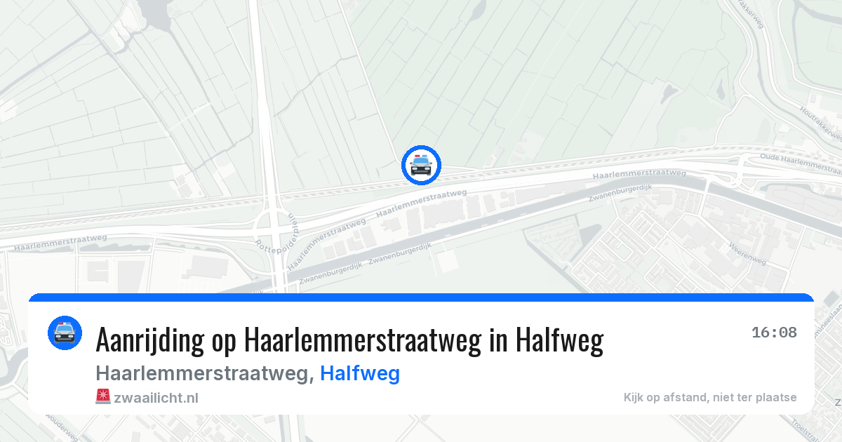 Aanrijding op Haarlemmerstraatweg in Halfweg — 30 mrt 2026
