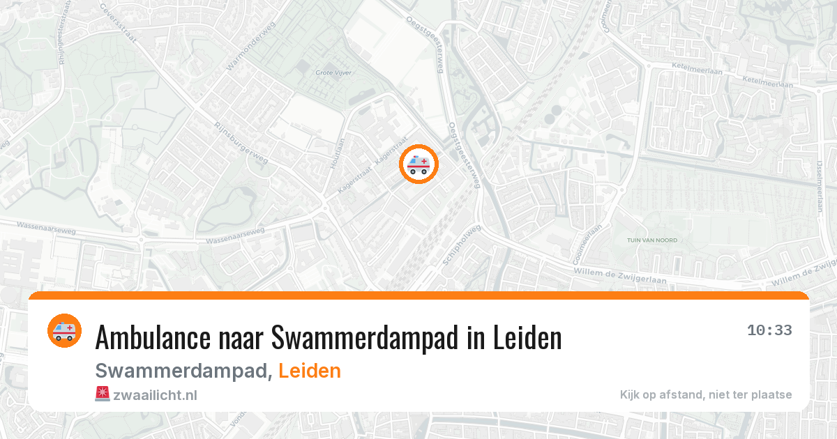 Ambulance naar Swammerdampad in Leiden — 8 aug 2026