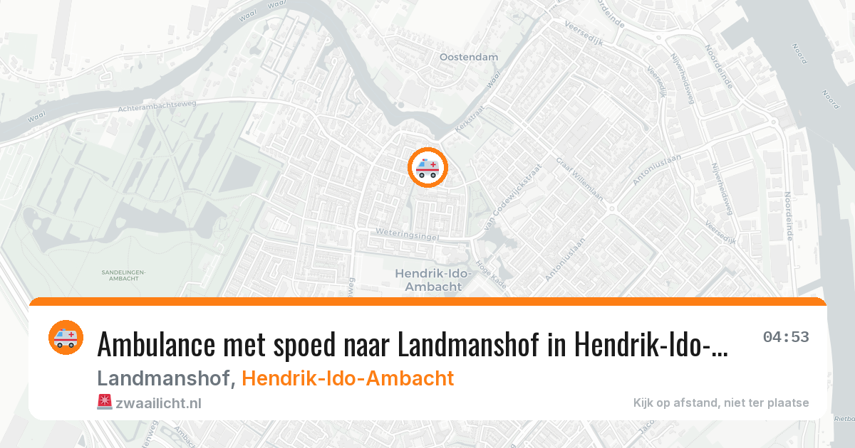 Ambulance met spoed naar Landmanshof in Hendrik-Ido-Ambacht — 22 mei 2026