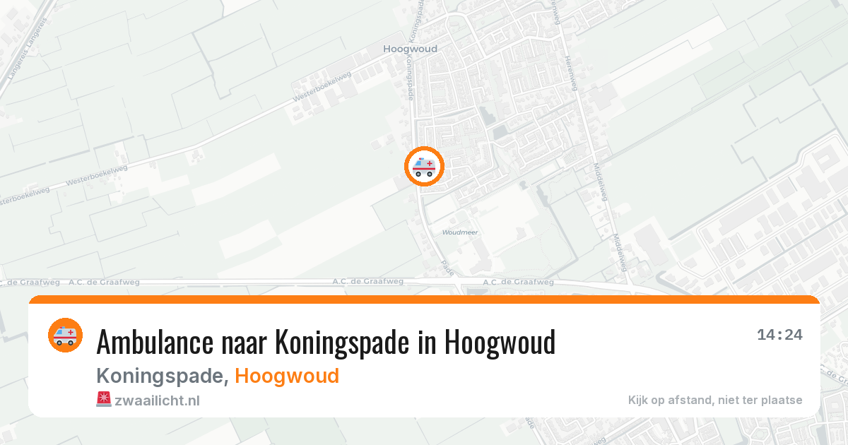 Ambulance naar Koningspade in Hoogwoud — 25 mei 2026