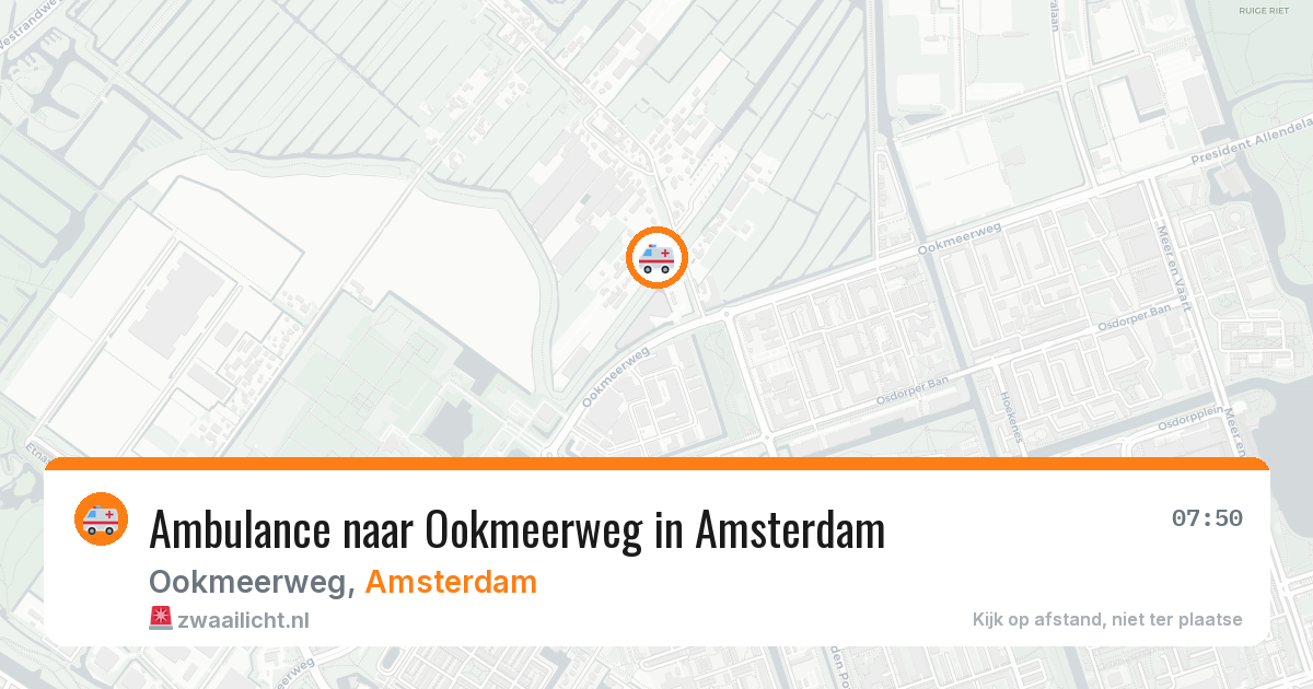 Ambulance naar Ookmeerweg in Amsterdam — 14 aug 2026