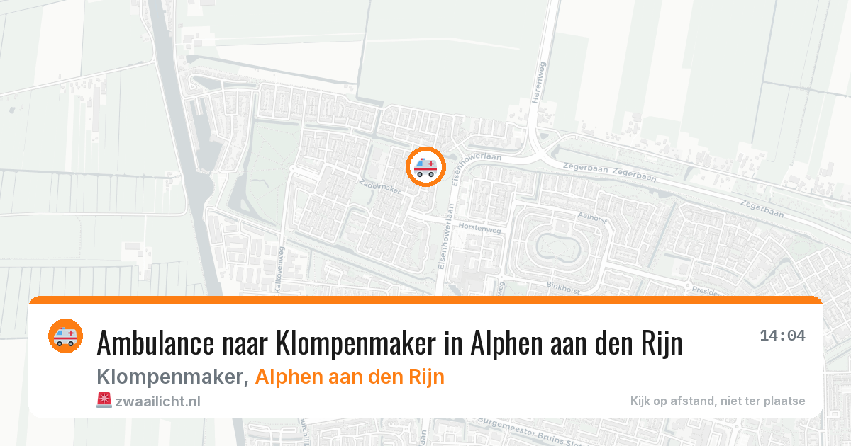 Ambulance naar Klompenmaker in Alphen aan den Rijn — 27 jun 2026