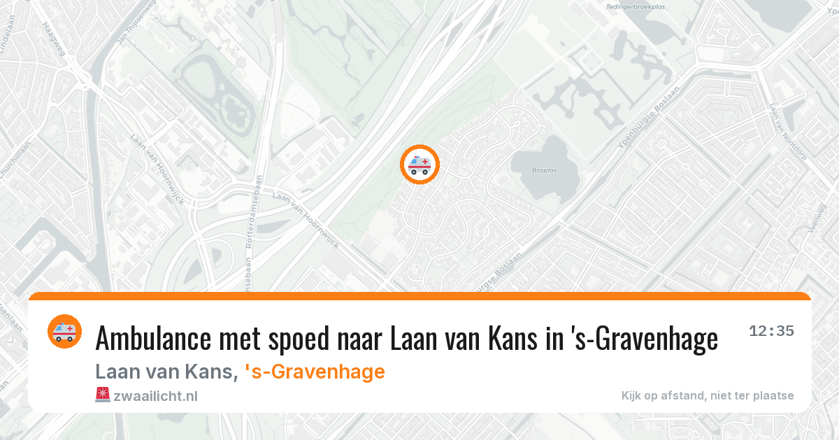 Ambulance met spoed naar Laan van Kans in 's-Gravenhage — 8 jul 2026