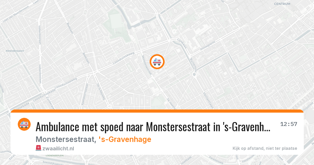 Ambulance met spoed naar Monstersestraat in 's-Gravenhage — 10 mrt 2026