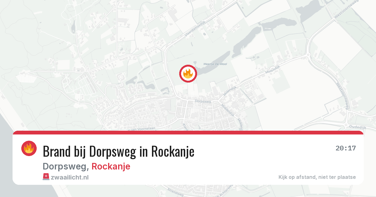 Brand bij Dorpsweg in Rockanje — 10 apr 2026