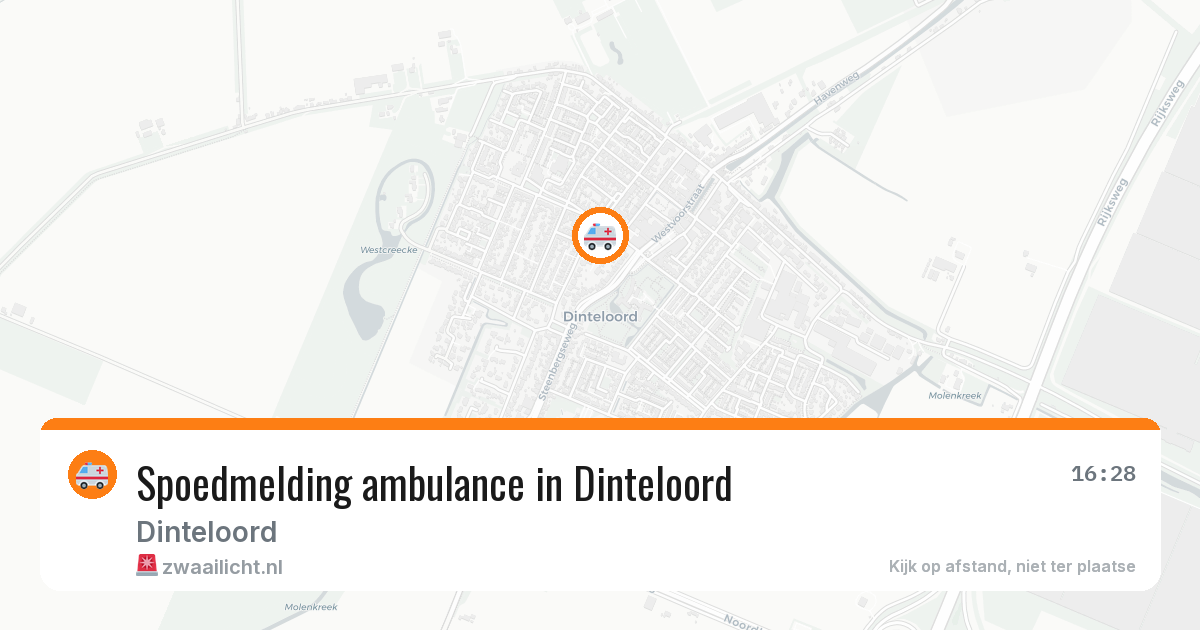 Spoedmelding ambulance in Dinteloord — 7 jul 2026