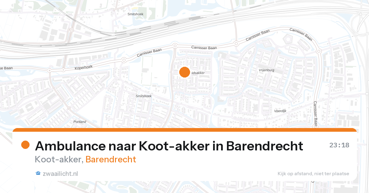 Ambulance naar Koot-akker in Barendrecht — 27 aug 2026