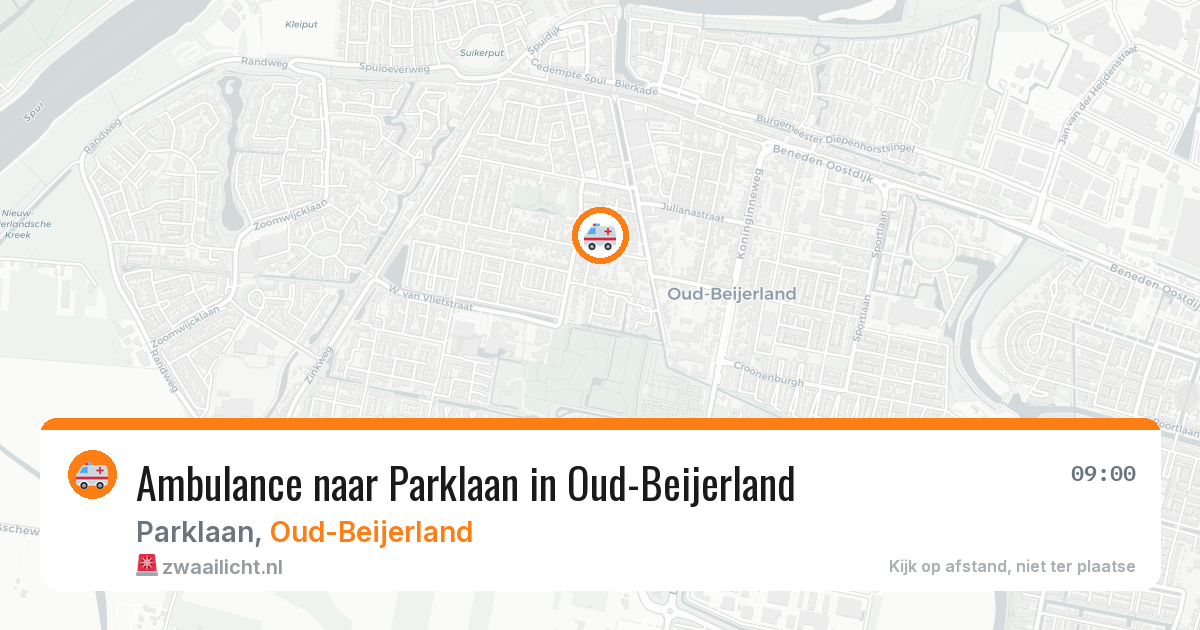 Ambulance naar Parklaan in Oud-Beijerland — 30 mei 2026