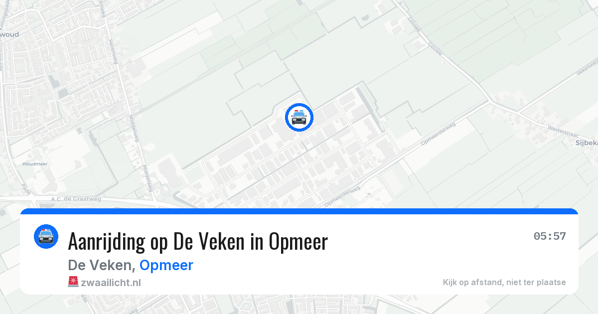 Aanrijding op De Veken in Opmeer — 20 apr 2026