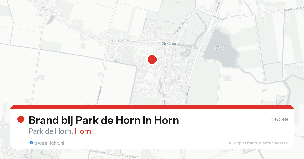 Brand bij Park de Horn in Horn — 17 aug 2026