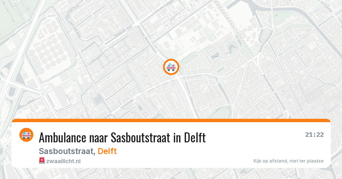 Ambulance naar Sasboutstraat in Delft — 2 jul 2026