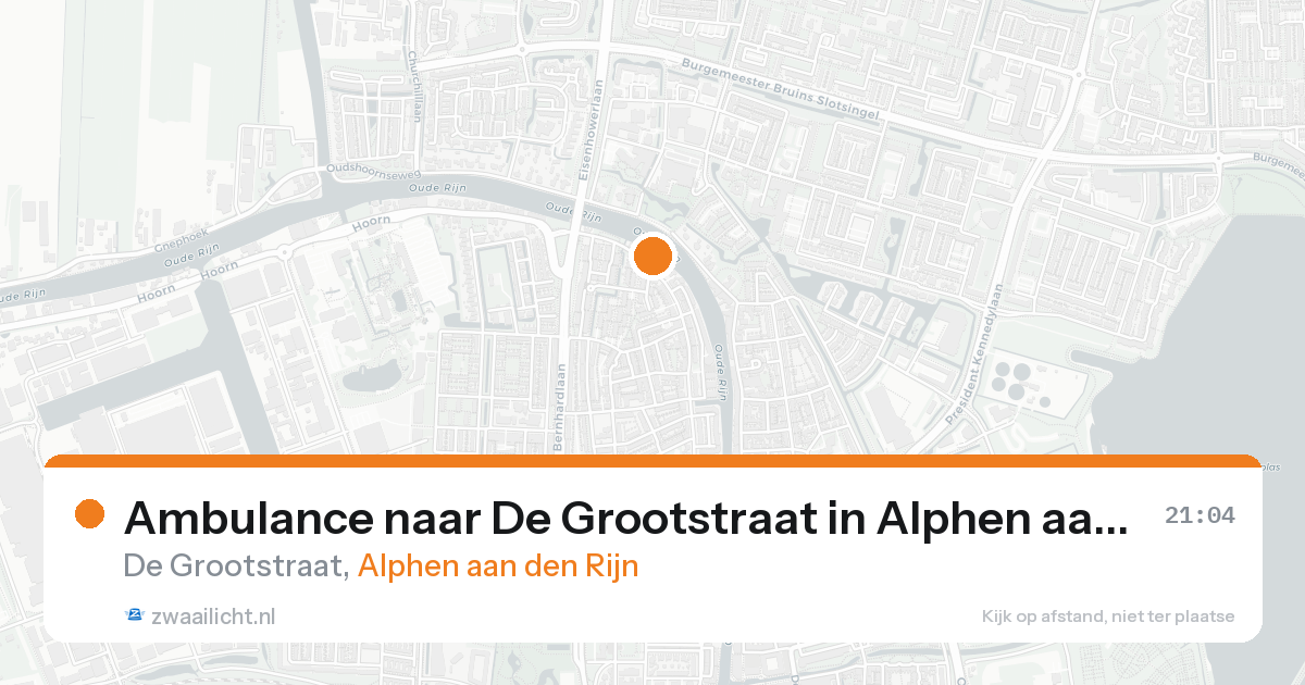 Ambulance naar De Grootstraat in Alphen aan den Rijn — 12 jun 2026