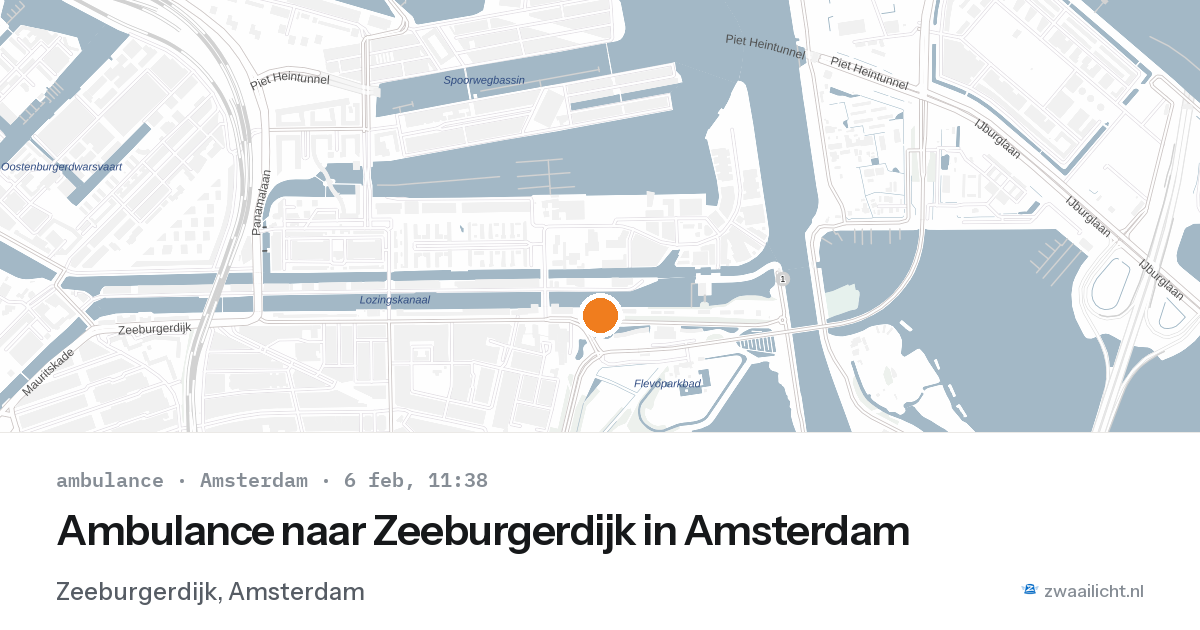 Ambulance naar Zeeburgerdijk in Amsterdam — 6 feb 2026