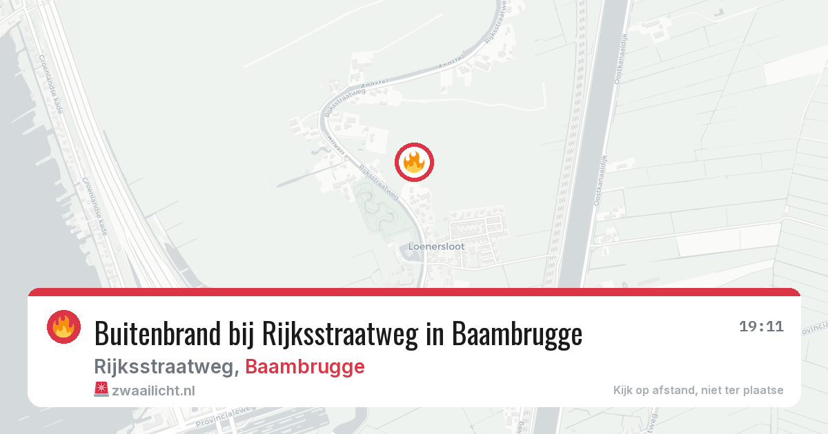 Buitenbrand bij Rijksstraatweg in Baambrugge — 25 mrt 2026