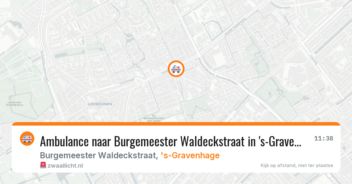 Ambulance naar Burgemeester Waldeckstraat in 's-Gravenhage — 10 aug 2026