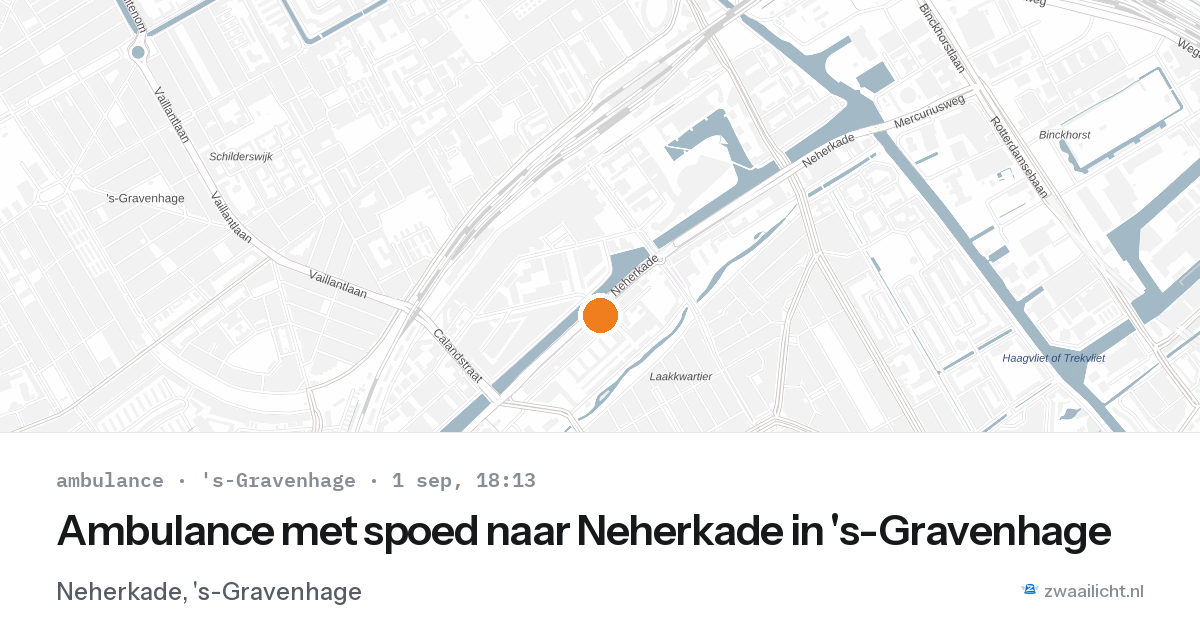 Ambulance met spoed naar Neherkade in 's-Gravenhage — 1 sep 2026