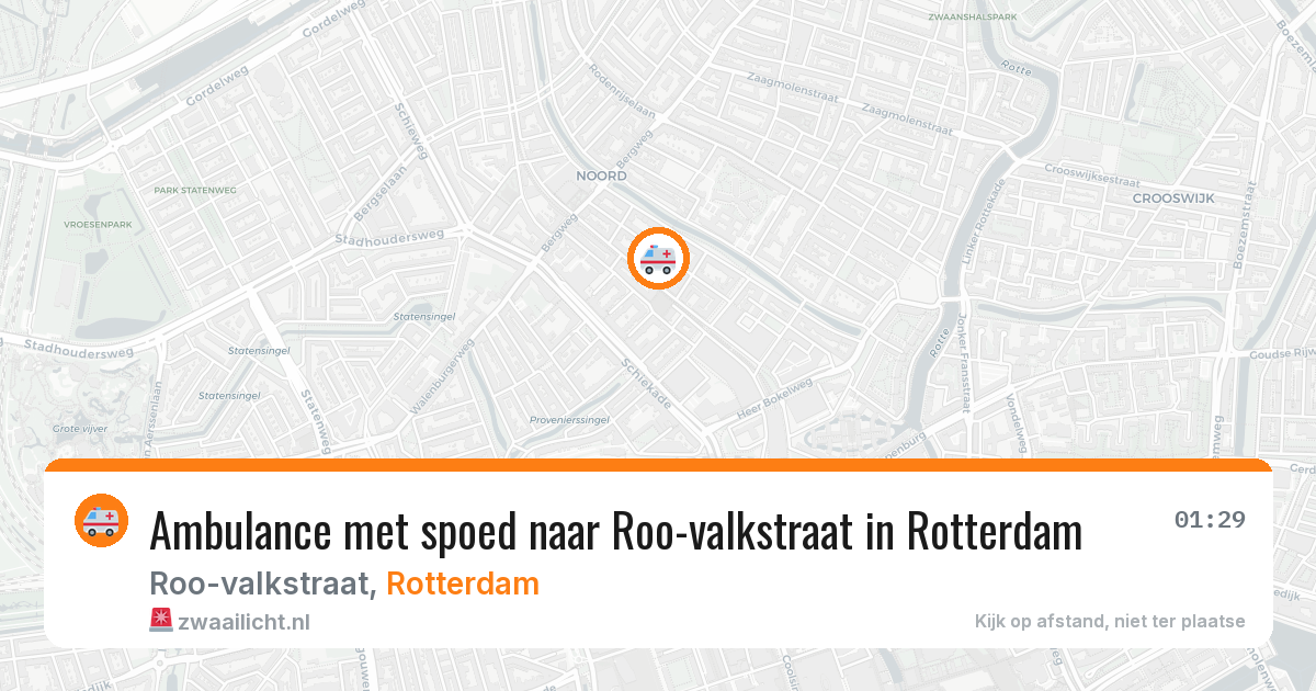 Ambulance met spoed naar Roo-valkstraat in Rotterdam — 10 apr 2026