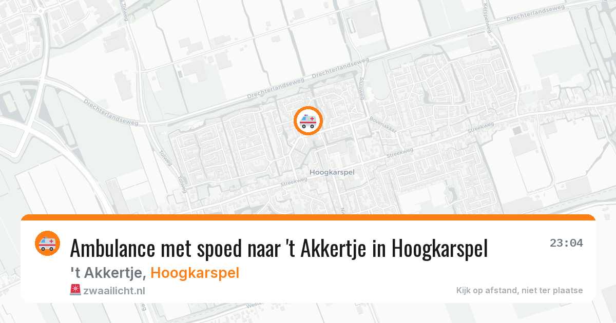 Ambulance met spoed naar 't Akkertje in Hoogkarspel — 2 aug 2026