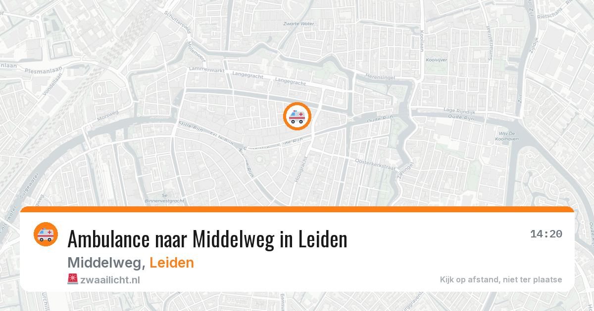 Ambulance naar Middelweg in Leiden — 26 mrt 2026