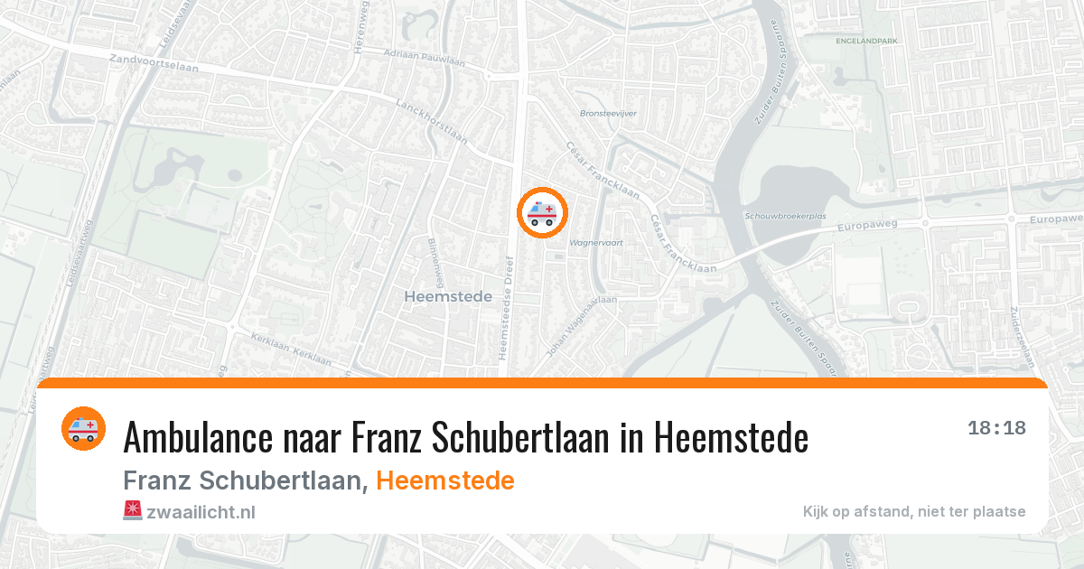Ambulance naar Franz Schubertlaan in Heemstede — 22 mei 2026