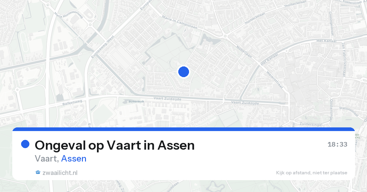 Ongeval op Vaart in Assen — 18 aug 2026