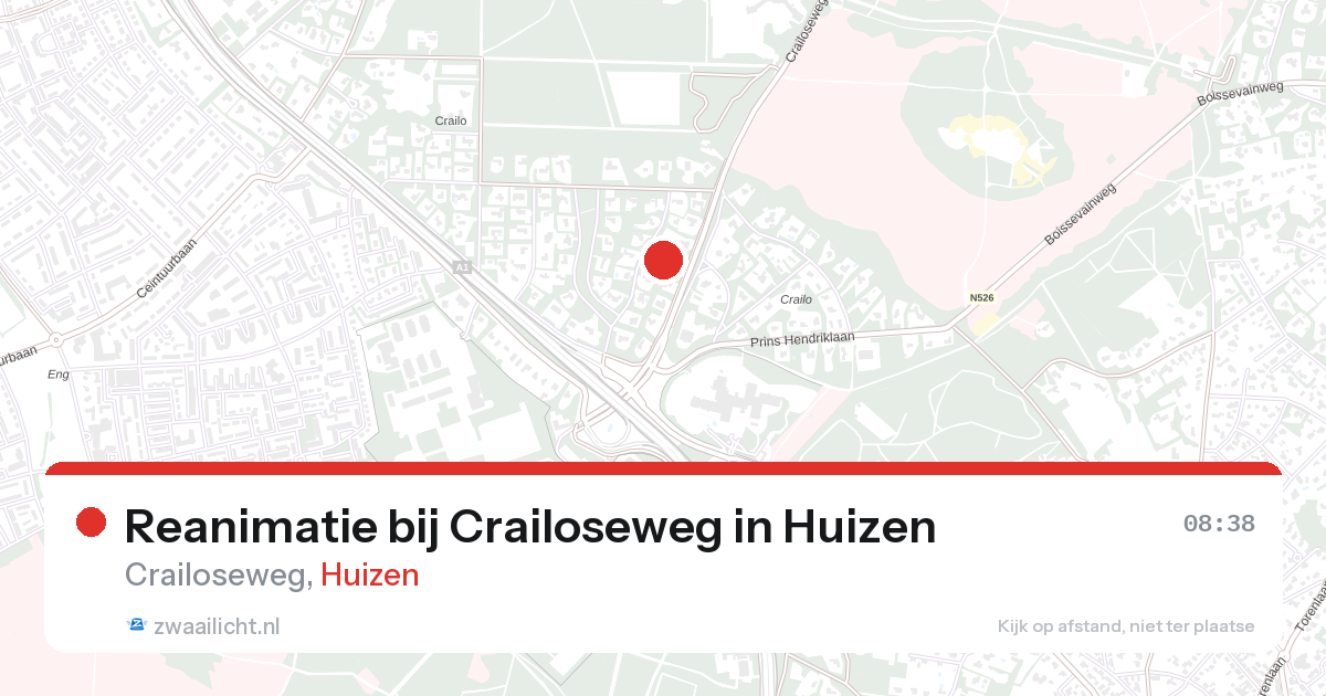 Reanimatie bij Crailoseweg in Huizen — 10 mei 2026