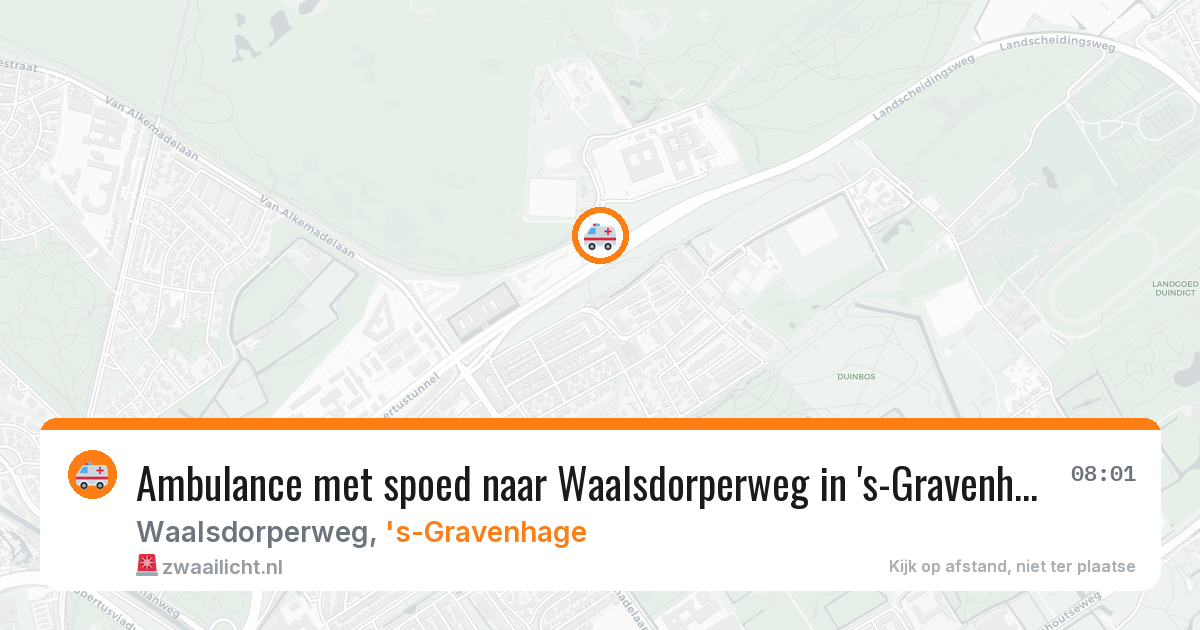 Ambulance met spoed naar Waalsdorperweg in 's-Gravenhage — 23 mei 2026