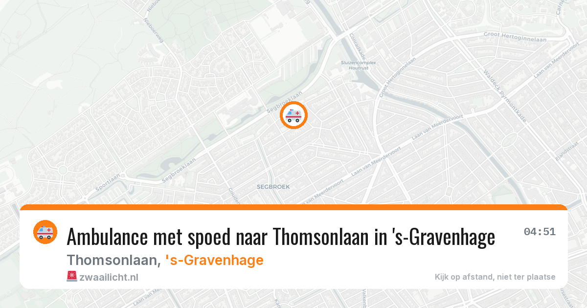 Ambulance met spoed naar Thomsonlaan in 's-Gravenhage — 11 aug 2026