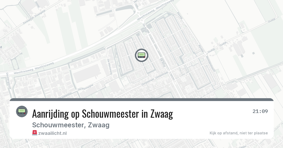 Aanrijding op Schouwmeester in Zwaag — 30 jan 2026