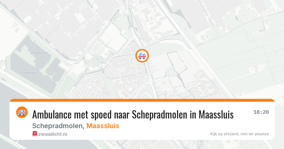 Ambulance met spoed naar Schepradmolen in Maassluis — 28 jul 2026