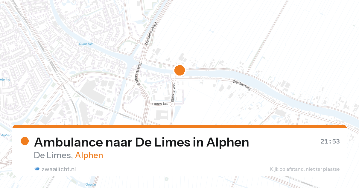 Ambulance naar De Limes in Alphen — 1 mei 2026