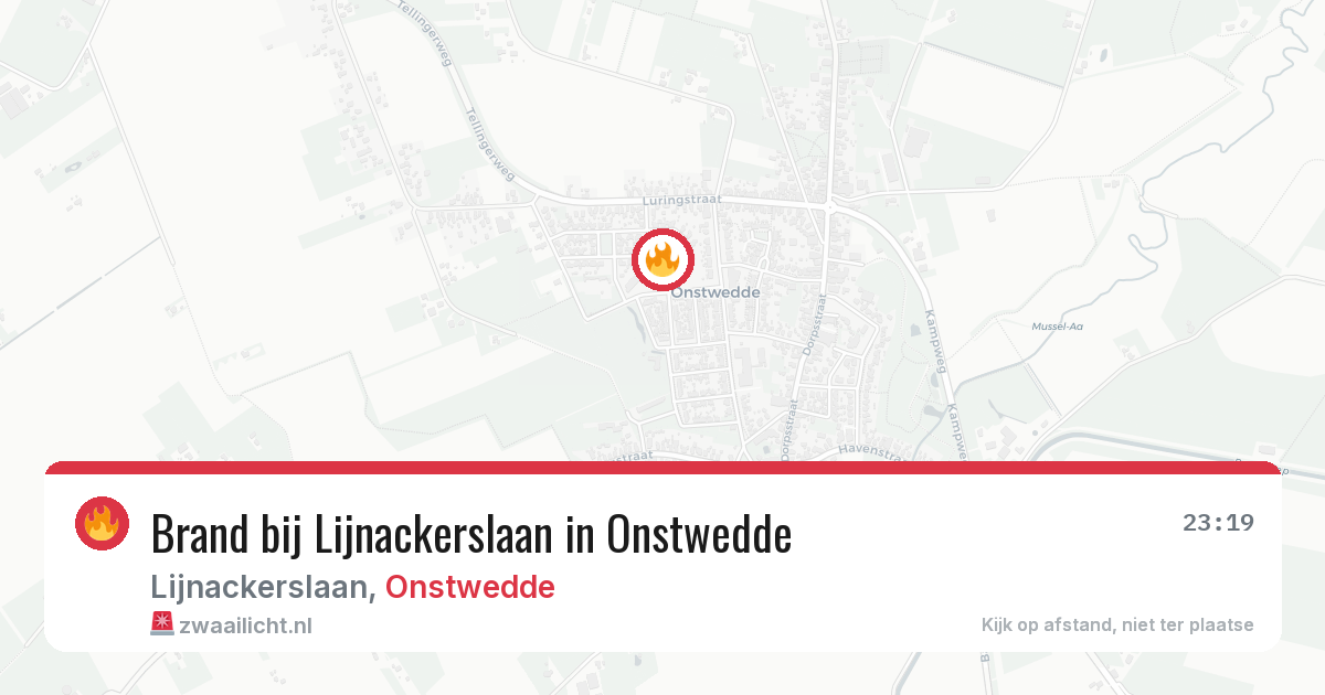 Brand bij Lijnackerslaan in Onstwedde — 5 aug 2026