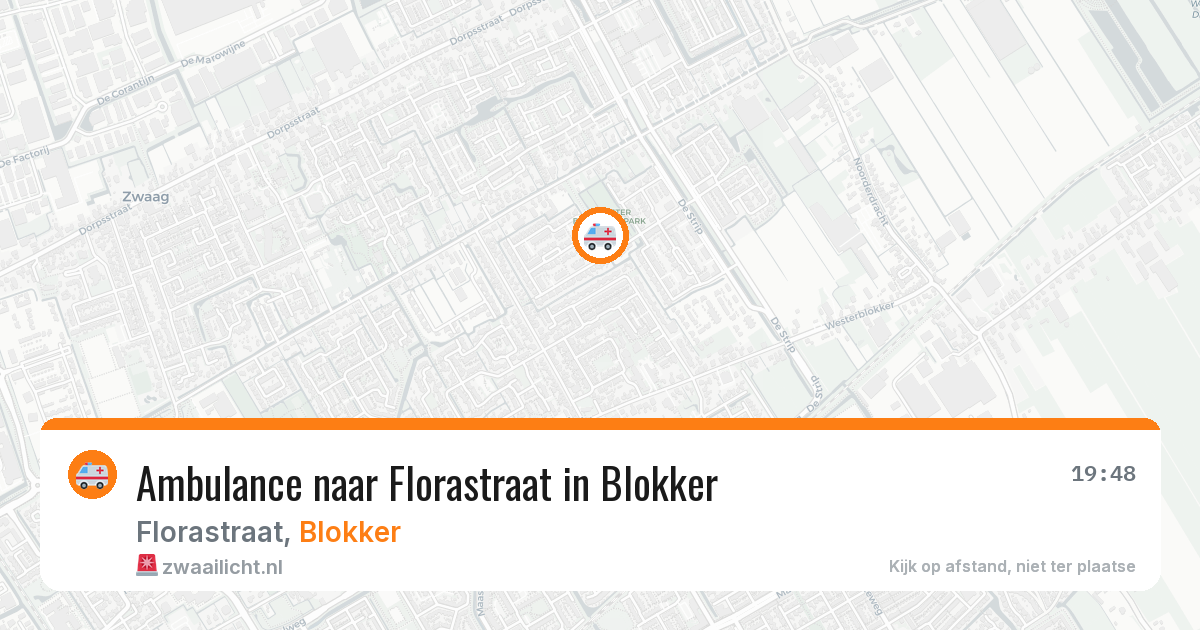 Ambulance naar Florastraat in Blokker — 28 mrt 2026