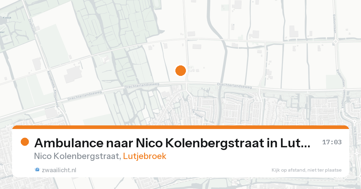 Ambulance naar Nico Kolenbergstraat in Lutjebroek — 30 jan 2026
