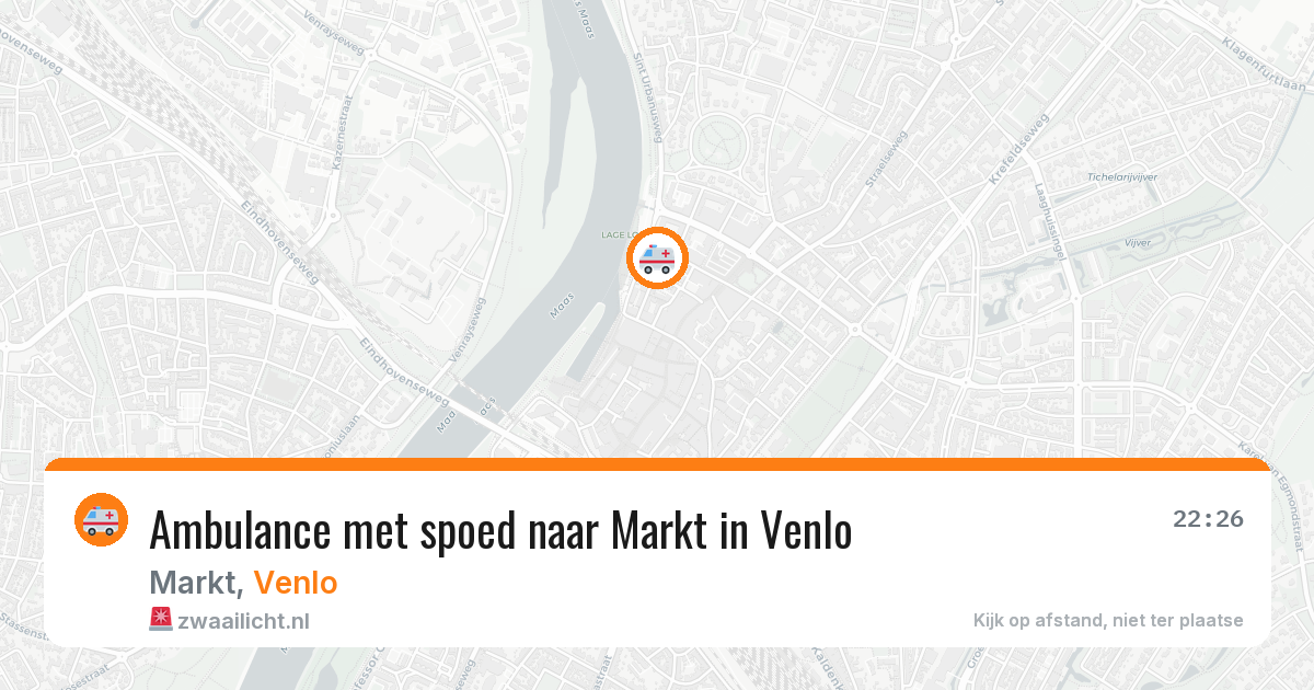Ambulance met spoed naar Markt in Venlo — 8 jun 2026