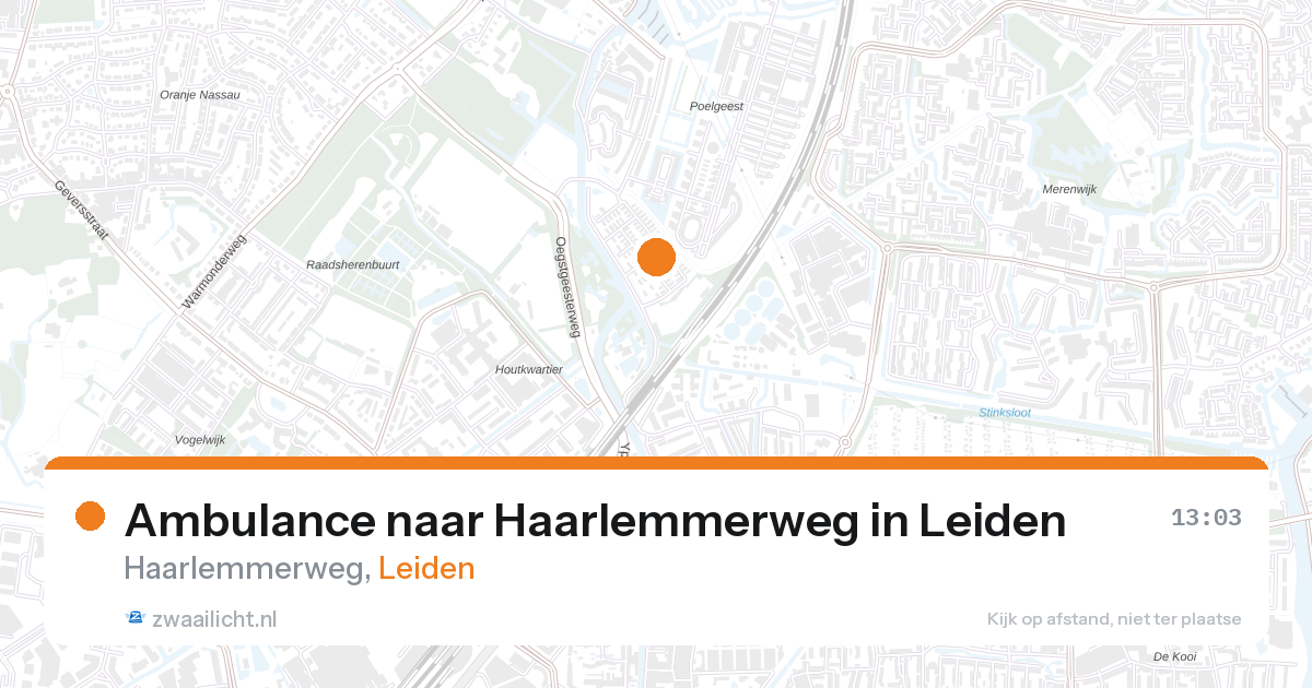 Ambulance naar Haarlemmerweg in Leiden — 21 feb 2026
