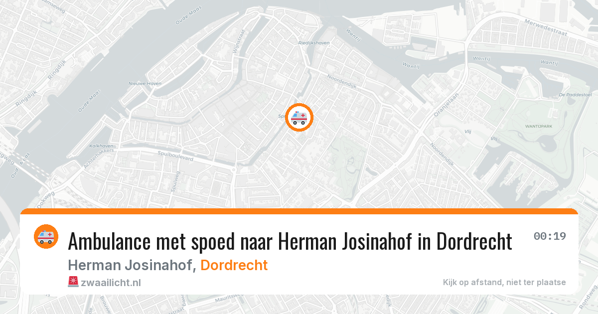 Ambulance met spoed naar Herman Josinahof in Dordrecht — 8 apr 2026