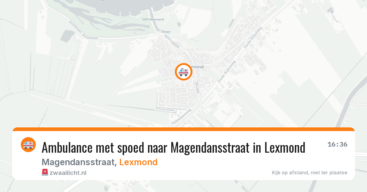Ambulance met spoed naar Magendansstraat in Lexmond — 11 mei 2026