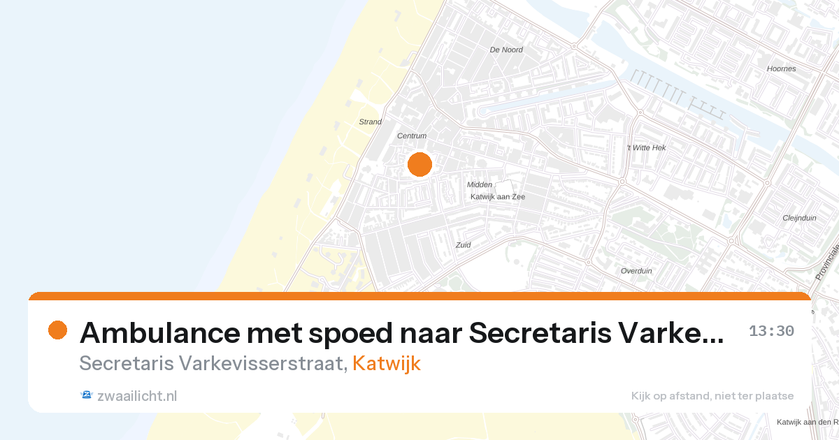 Ambulance met spoed naar Secretaris Varkevisserstraat in Katwijk — 21 jun 2026